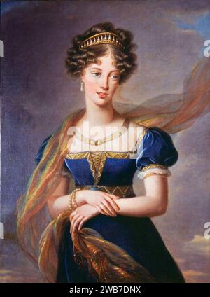 Louise-Elisabeth Vigée-Lebrun - La duchesse de Berry en robe de velours bleu. Stock Photo