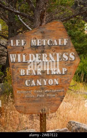 Wilderness Sign Example Wilderness sign by Madison River, Lee Metcalf Wilderness Area-Bear Trap ...