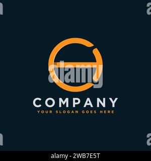 Initial letter logo C and H, CH / HC monogram logo icon Stock Vector