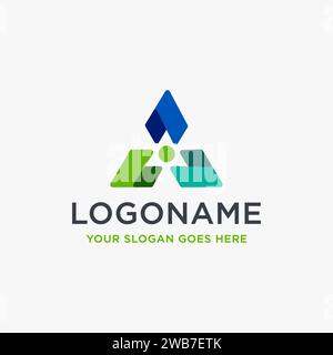 Abstract unity people logo icon vector template on white background Stock Vector