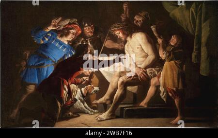 Matthias Stom - The last mocking of Christ. Stock Photo