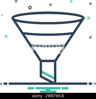 Icon for filtering,funnel Stock Vector