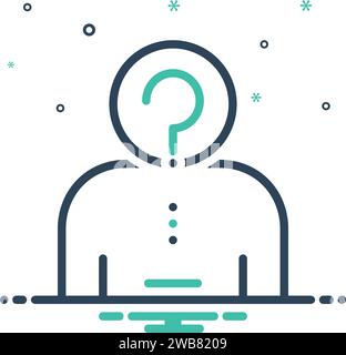 Icon for anonymity,unknown Stock Vector