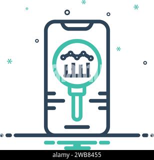Competitor Analysis icon logo sign vector outline in black and white ...
