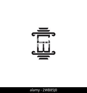 CW pillar concept in high quality professional design that will print well across any print media Stock Vector