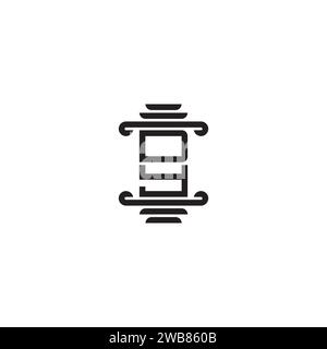 DY pillar concept in high quality professional design that will print well across any print media Stock Vector