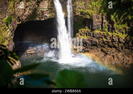 Big Island Hawaii, Rainbow Falls Stock Photo