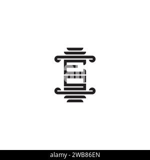 ES pillar concept in high quality professional design that will print well across any print media Stock Vector