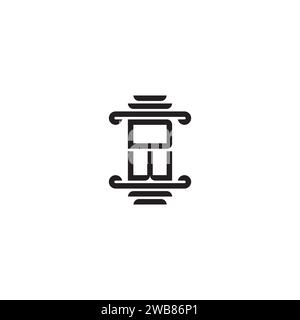 DW pillar concept in high quality professional design that will print well across any print media Stock Vector