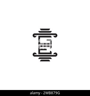 GE pillar concept in high quality professional design that will print well across any print media Stock Vector