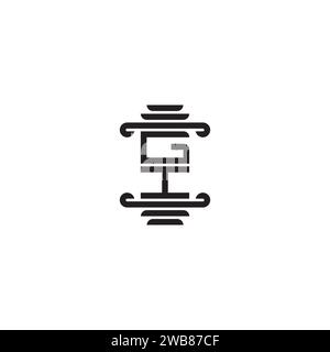 GI pillar concept in high quality professional design that will print well across any print media Stock Vector