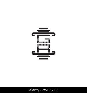 GR pillar concept in high quality professional design that will print well across any print media Stock Vector