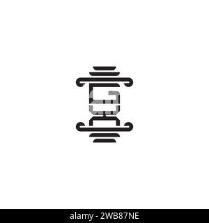 GX pillar concept in high quality professional design that will print well across any print media Stock Vector