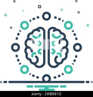Share thoughts icon logo sign vector outline in black and white color ...