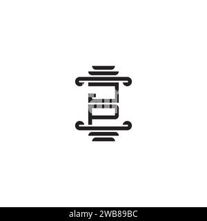JP pillar concept in high quality professional design that will print well across any print media Stock Vector