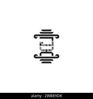 JX pillar concept in high quality professional design that will print well across any print media Stock Vector