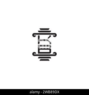 KB pillar concept in high quality professional design that will print well across any print media Stock Vector