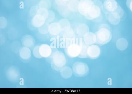Abstract blurred blue background of bokeh circle glitter Stock Photo