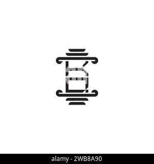 KQ pillar concept in high quality professional design that will print well across any print media Stock Vector