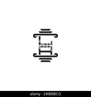 LR pillar concept in high quality professional design that will print well across any print media Stock Vector