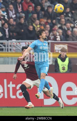 January 7  2024 Turin - Italy - sport, soccer - Fc Torino vs Ssc Napoli talian Championship 2023/2024 - Stadio Olimpico Grande Torino - In the picture Stock Photo