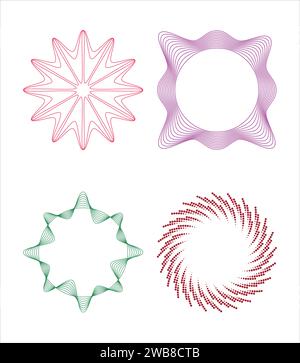 Trendy modern abstract background With Simple Shapes, Objects, Figures. Colorful Geometric Pattern.Trendy vector graphic elements design. Fun colorful Stock Vector