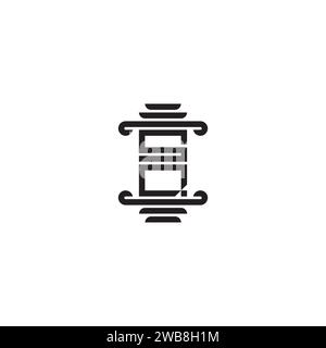 SQ pillar concept in high quality professional design that will print well across any print media Stock Vector