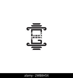 QG pillar concept in high quality professional design that will print well across any print media Stock Vector