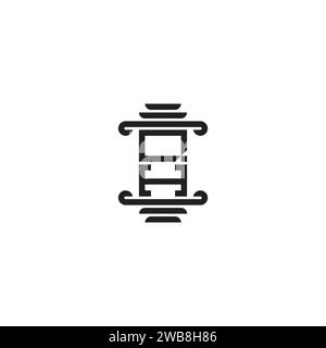 QH pillar concept in high quality professional design that will print well across any print media Stock Vector