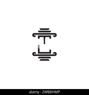 TL pillar concept in high quality professional design that will print well across any print media Stock Vector