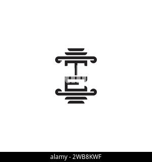 TE pillar concept in high quality professional design that will print well across any print media Stock Vector
