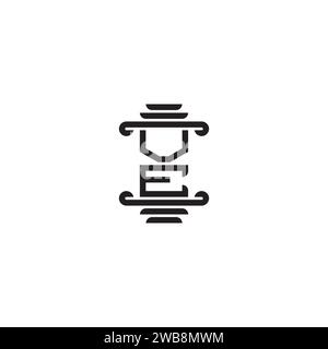 VE pillar concept in high quality professional design that will print well across any print media Stock Vector