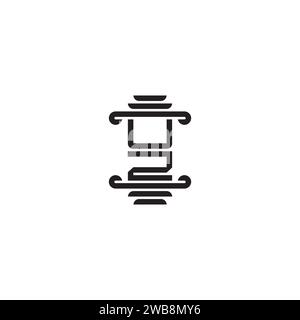 UZ pillar concept in high quality professional design that will print well across any print media Stock Vector