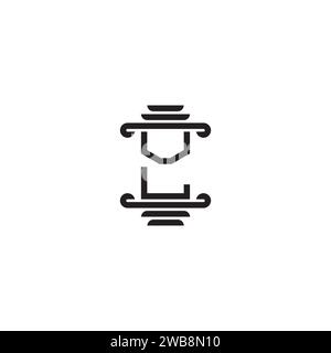 VL pillar concept in high quality professional design that will print well across any print media Stock Vector