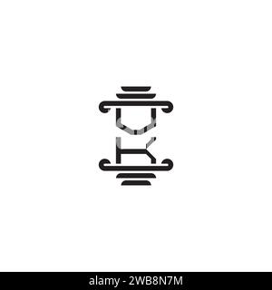 VK pillar concept in high quality professional design that will print well across any print media Stock Vector