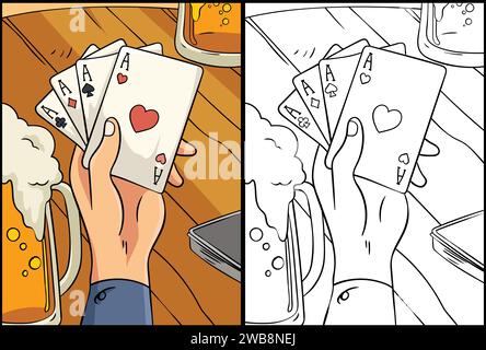 Cowboy Game Cards Cartoon Colored Clipart Stock Vector Image &amp; Art - Alamy