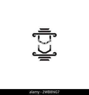VV pillar concept in high quality professional design that will print well across any print media Stock Vector