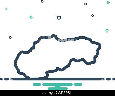 Icon for slovakia,map Stock Vector