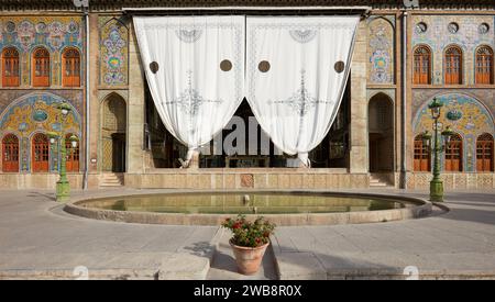 Exterior view of the Marble Throne building in the Golestan Palace, UNESCO World Heritage Site. Tehran, Iran. Stock Photo