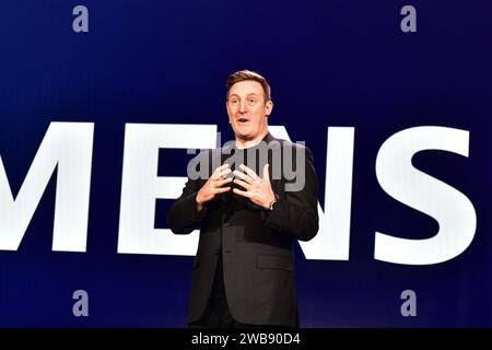 LAS VEGAS, NV - JANUARY 8:  Matt Wood speaking at Siemens key note during CES 2024 at Venetian Palazzo Ballroom in Las Vegas, Nevada, on January 8, 2024. Credit: DeeCee Carter/MediaPunch Stock Photo