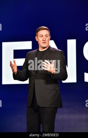 LAS VEGAS, NV - JANUARY 8:  Matt Wood speaking at Siemens key note during CES 2024 at Venetian Palazzo Ballroom in Las Vegas, Nevada, on January 8, 2024. Credit: DeeCee Carter/MediaPunch Stock Photo