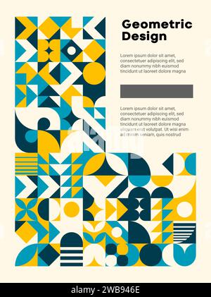 Bauhaus abstract vertical posters with shapes Stock Vector Image & Art ...