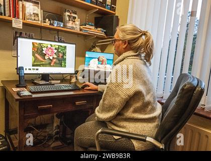 Working from home Stock Photo