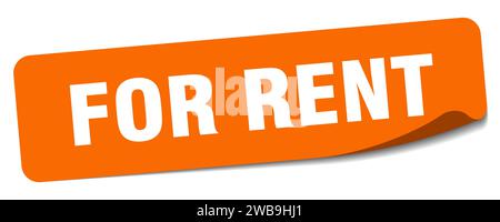 for rent sticker. for rent rectangular label isolated on white background Stock Vector