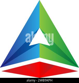 triangle or A logo Stock Vector