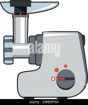 Electric Meat Grinder Icon in flat style. Vector Illustration Stock Vector