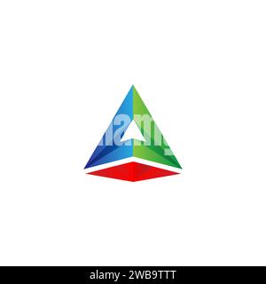 triangle A slogo Stock Vector