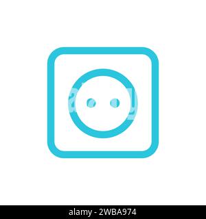 Electric power socet icon Symbol. From blue icon set. Stock Vector