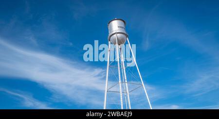 Water tower in Marfa, Texas Stock Photo