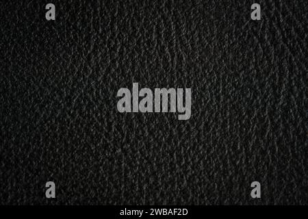 Macro background made of black leather texture Stock Photo